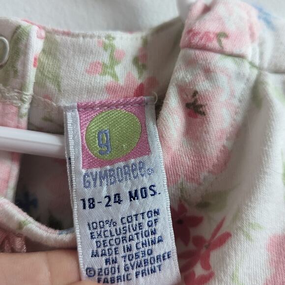 Vtg Y2K Gymboree Floral Smocked Romper Girly 2001 - Picture 5 of 5